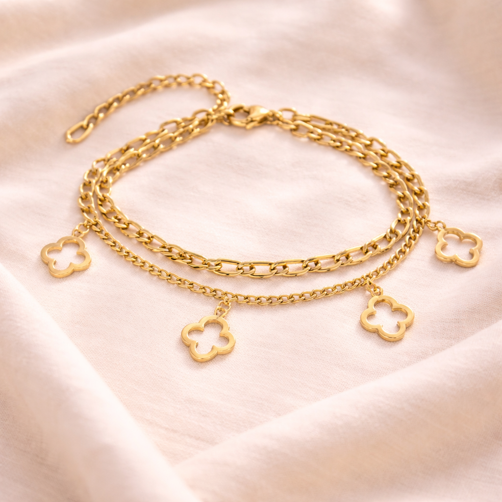 18K Gold Lucky Charm Bracelet