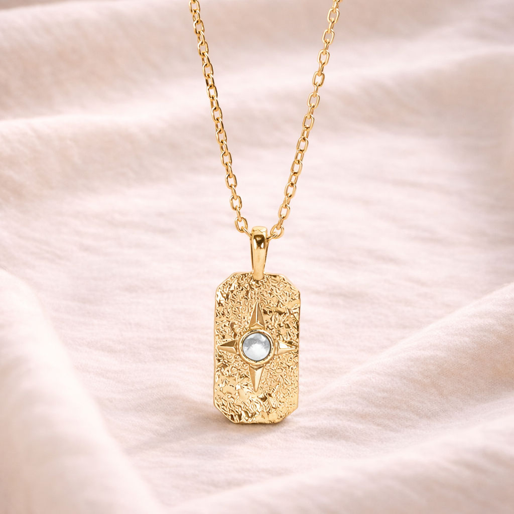 14K Gold & Semi Precious Howlite Stone