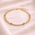 18K Gold Birthstone Bracelet - September