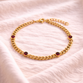 18K Gold Birthstone Bracelet - February